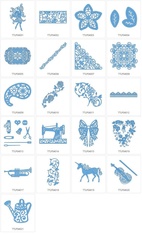 TATTERED LACE PATTERN 20 DESIGNS - COLLECTION 4