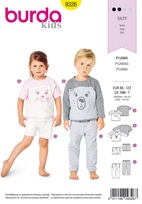 9326. Burda - BURDA STYLE PATTERN TODDLER'S SLEEPWEAR