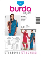 7701. Burda Dam - SARI /TUNIC / PANTS