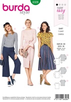 6328. Burda Dam - BURDA STYLE PATTERN MISSES' TOP WITH BOAT NECKLINE