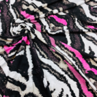 Tiger, pink - Viscose jersey