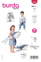 BURDA 6044 - BURDA 6044 STUFFED ANIMALS - BUNNY AND WHALE