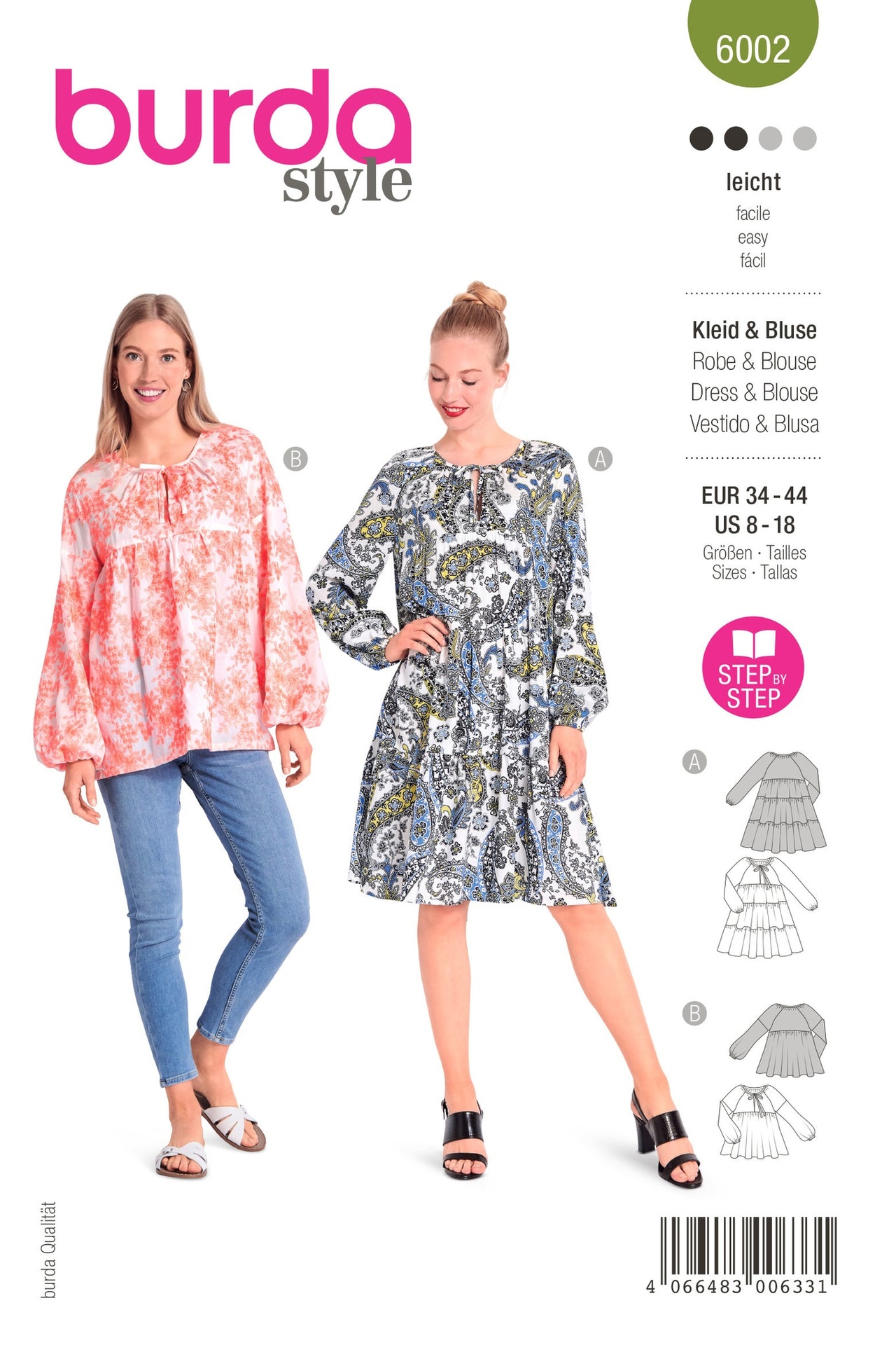 BURDA 6002 - KLÄNNING BLUS - DAM