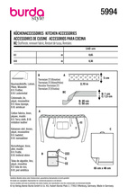 BURDA 5994 - FÖRKLÄDE - ACCESSOARER