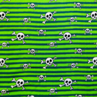 Gren striped skulls - Trikåtyg