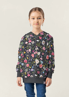 Flowers, dark grey - Jogging