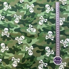 Camo skulls - bomullspoplin