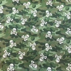 Camo skulls - bomullspoplin