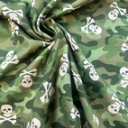 Camo skulls - bomullspoplin