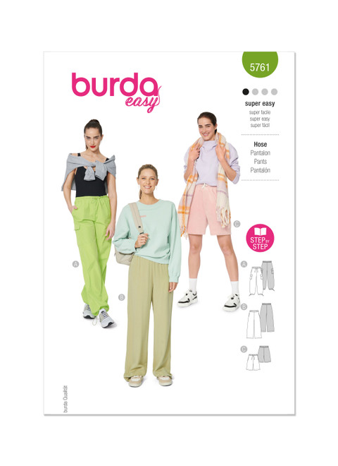 Burda 5761 Misses' Cargo byxor