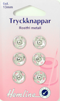 TRYCKKNAPPAR 6 ST. 13 MM METALL