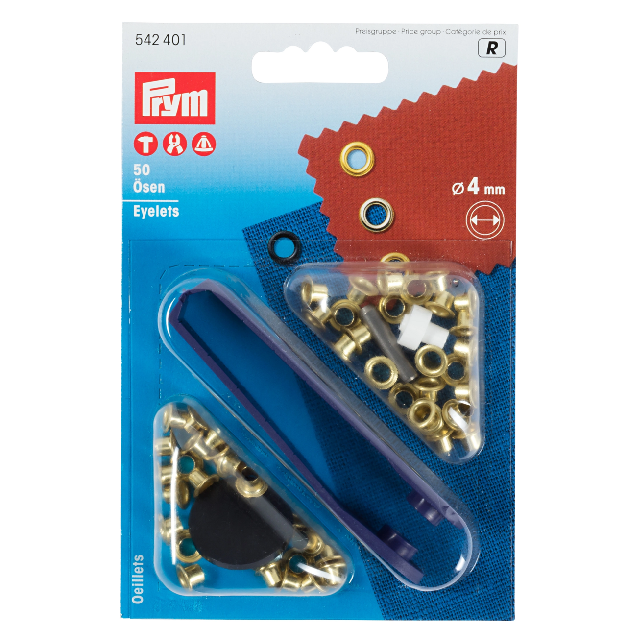 PRYM - Öljetter 4MM Guld 50-pack